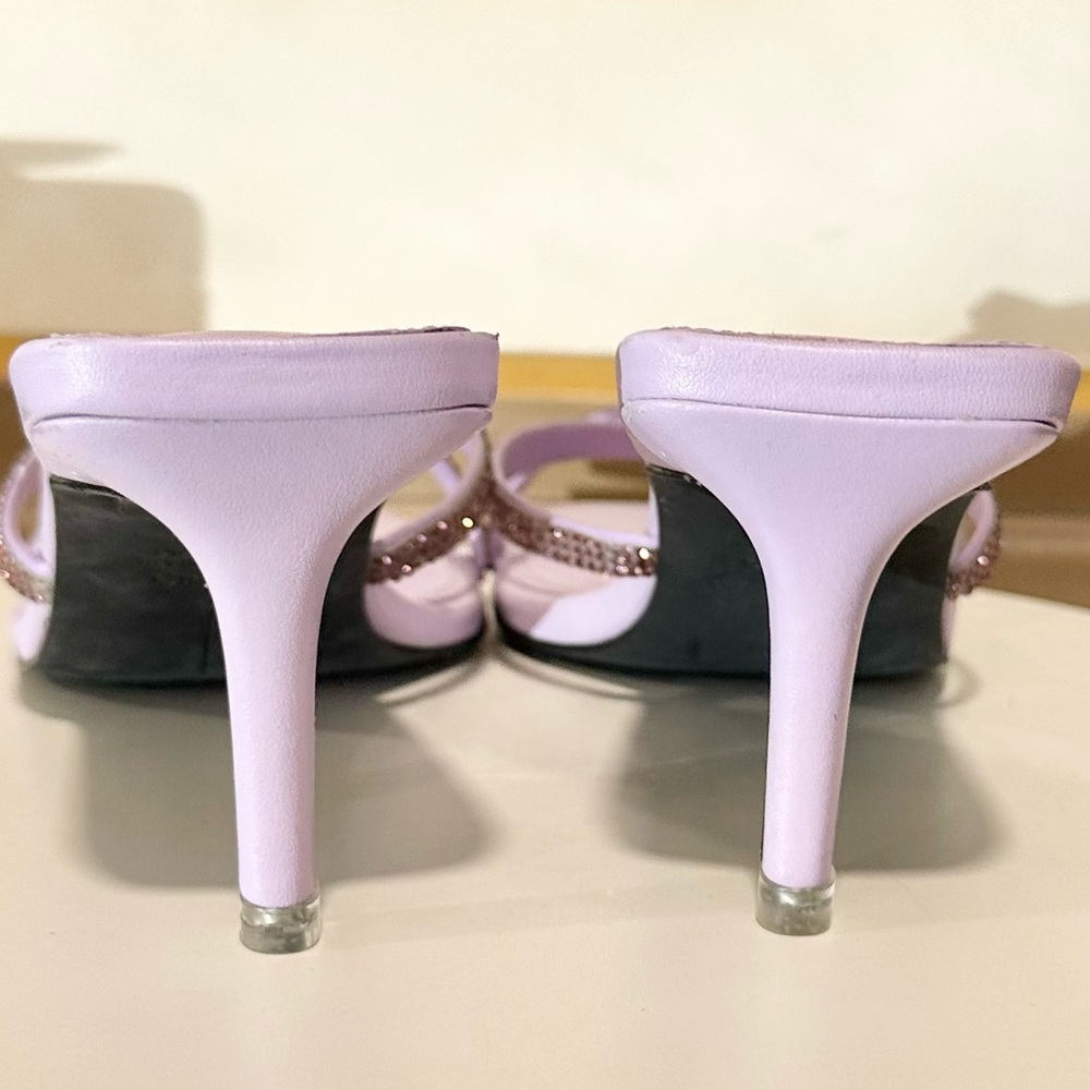 🌸BLACK SUEDE STUDIO🌸 Ari Lavender Crystals Sandals Size: 36.5 - Picture 8 of 10